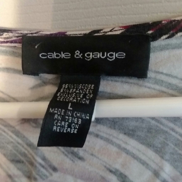 Cable & Gauge Womens Embellished Blouse L - Picture 2 of 4